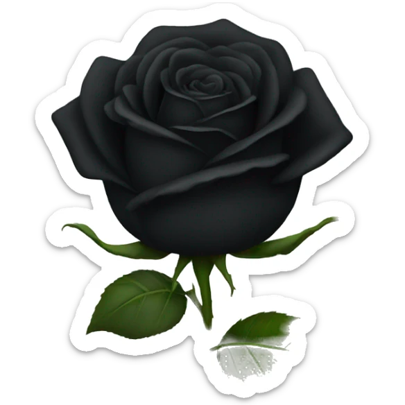 Black rose sticker