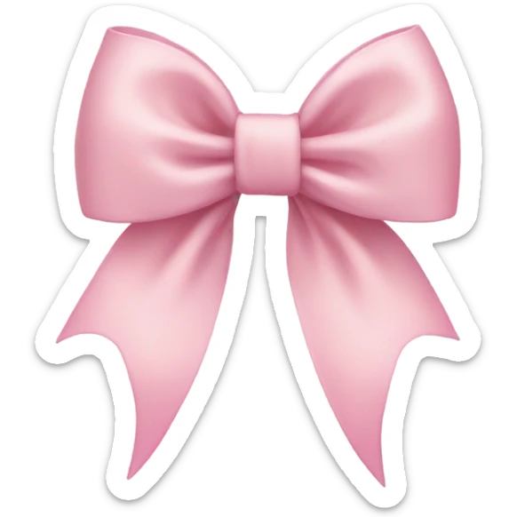 light pink bow sticker