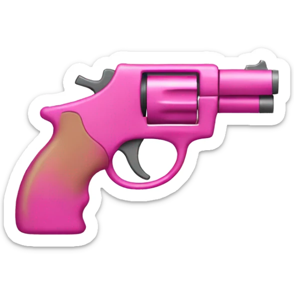 Pink gun sticker