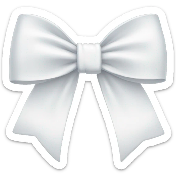 White bow sticker