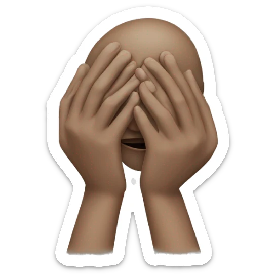 Head in hands  sticker