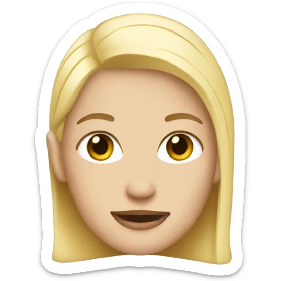 Blonde woman with blonde hair and a bald man  sticker