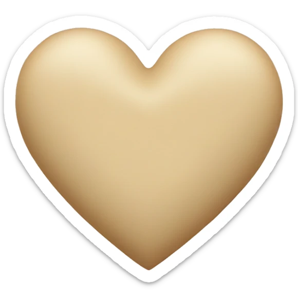 Beige heart  sticker