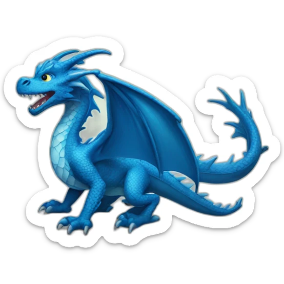 dragon azul sticker
