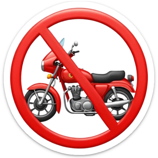 Vreau un emoji cu stop și sa fie împotriva motocicletelor sa fie interzise sticker
