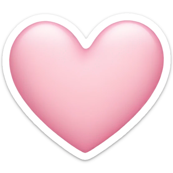light pink heart sticker