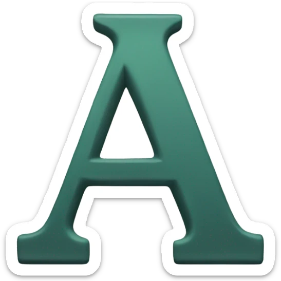 letter A sticker