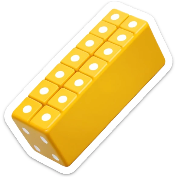 Prompt 16: "One source of income = HUGE risk."
Graphic: 🧱 Domino block icon (white) tipping yellow.
Animation: Block falls over.
Background: Transparent.
 sticker
