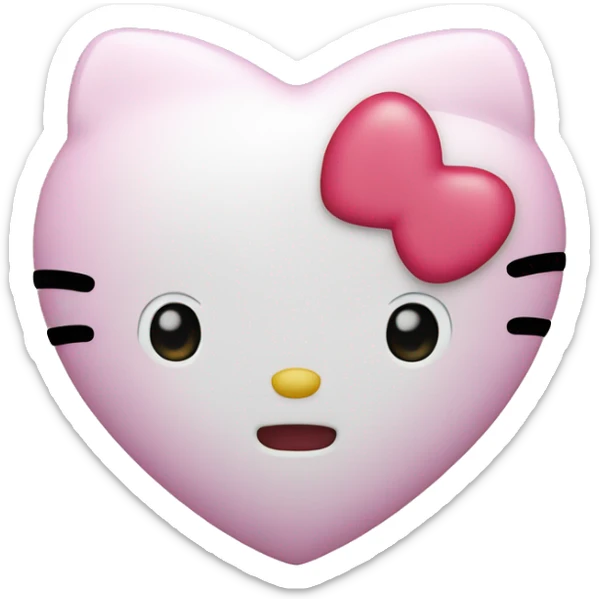 hello kitty heart sticker