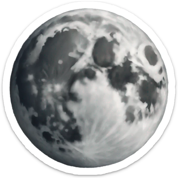 Space with moon  sticker