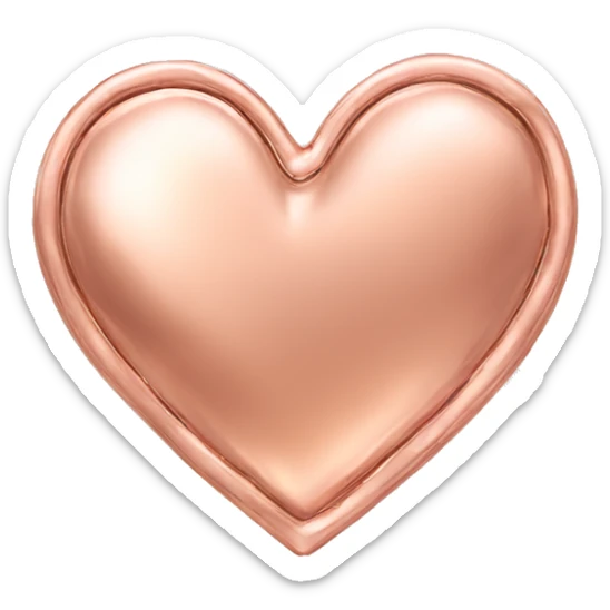 Rose gold heart sticker