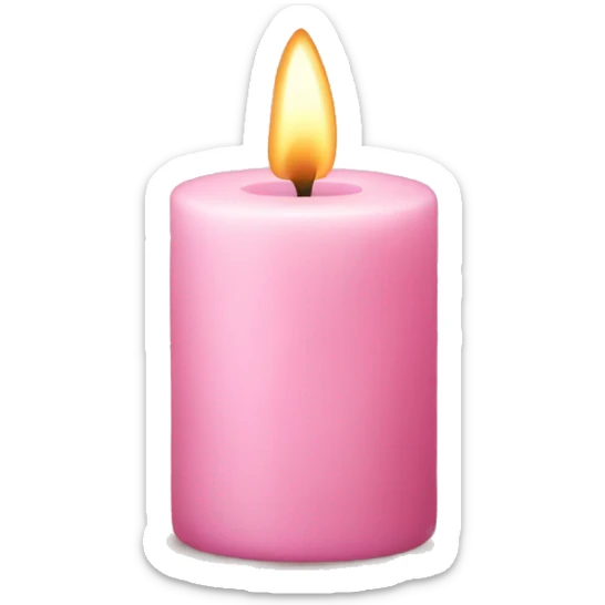 light pink candle sticker