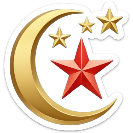 Türk Devletleri Teşkilatı (TDT) veya eski adıyla Türk Dili Konuşan Ülkeler İşbirliği Konseyi (Türk Konseyi) bayrağı ile emoji sticker