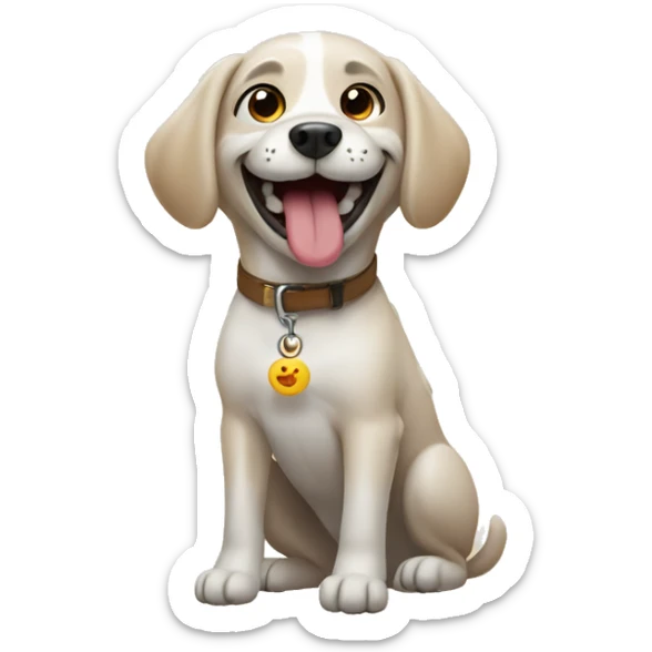 Dog happy sticker