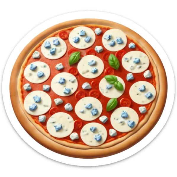Pizza filled with the colors of France sticker