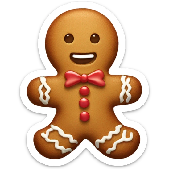 gingerbread man sticker