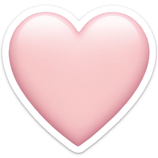 light pink heart  sticker