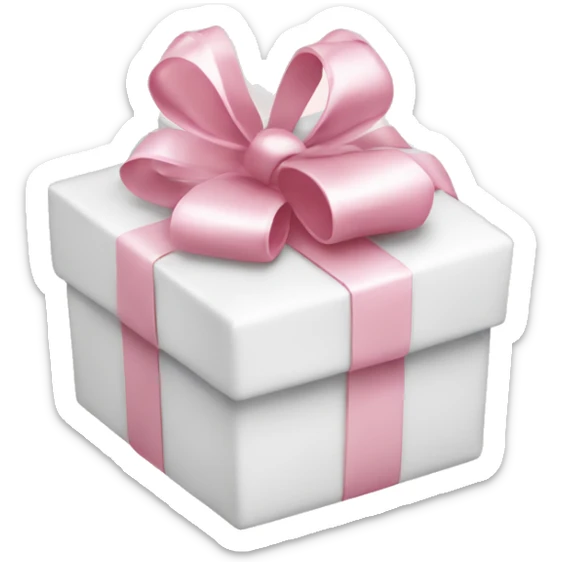 Light pink Christmas gifts under a white Christmas tree  sticker