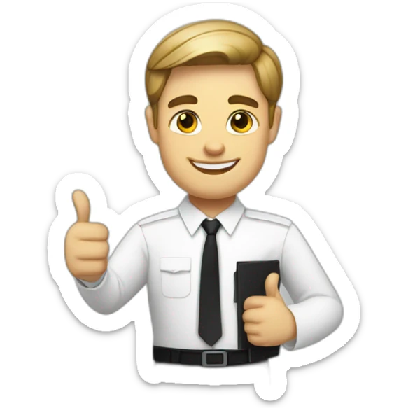 mormon missionary in a white shirt and tie with a black name tag doing a thumbs up sticker