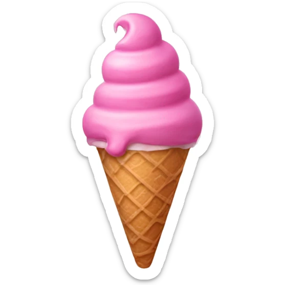 Pink ice cream  sticker