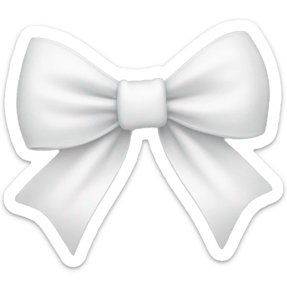 White bow sticker