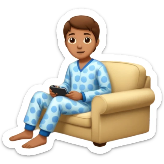 person watching a movie on the TV in their living room sticker