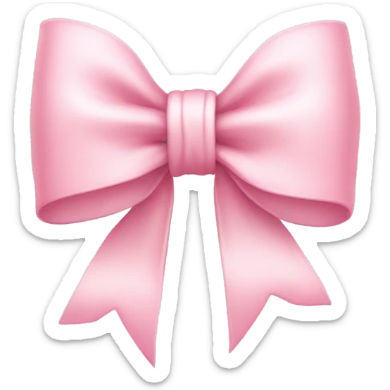 cute light pink bow sticker