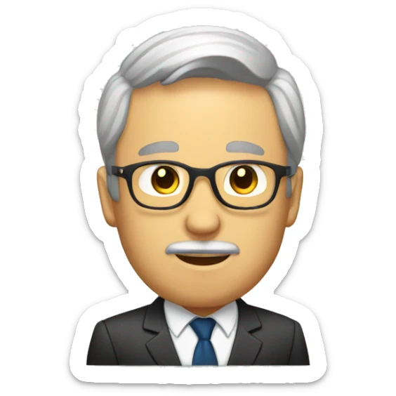 Homme Politique qui parle à quelqu'un sur son bureau sticker