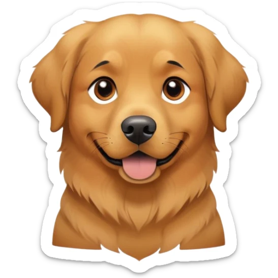 HAPPY DOG Golden retriever WITH COLOR OF THE ROTWAILLER DOG  sticker