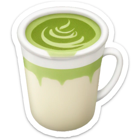Matcha latte sticker