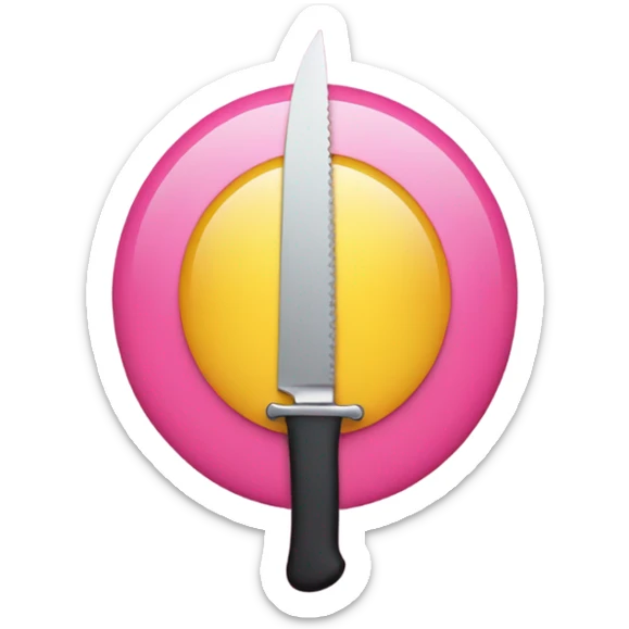 Pink knife sticker