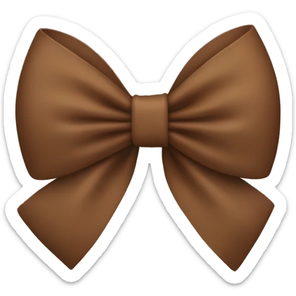 Brown bow sticker
