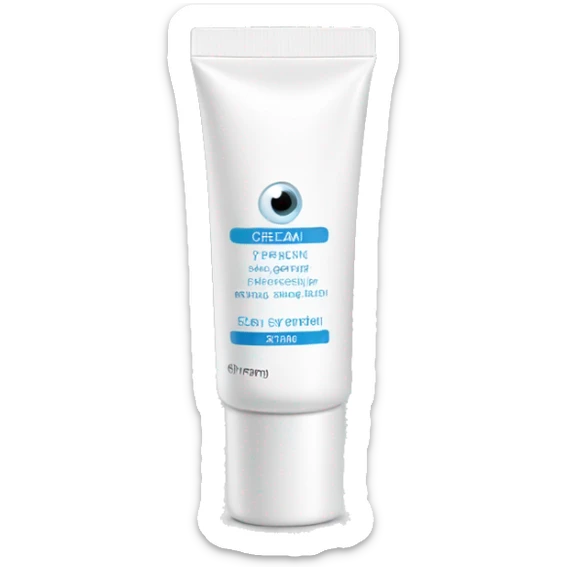 eye cream bottle with label sticker