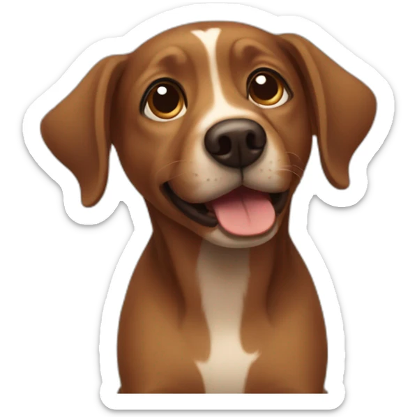 small brown dog sticker