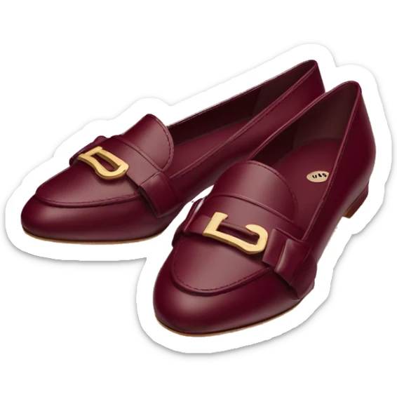 Burgundy miu miu mocassins  sticker