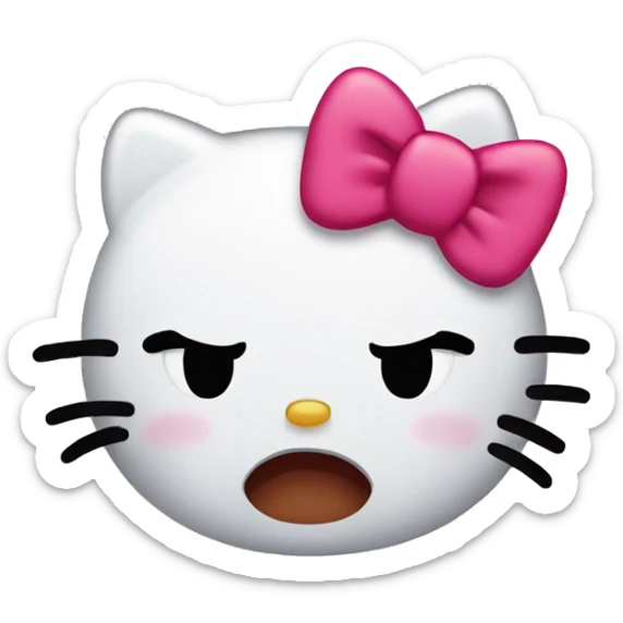 hello kitty crying sticker