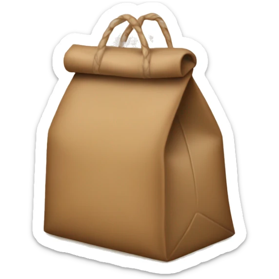 Brown bag sticker
