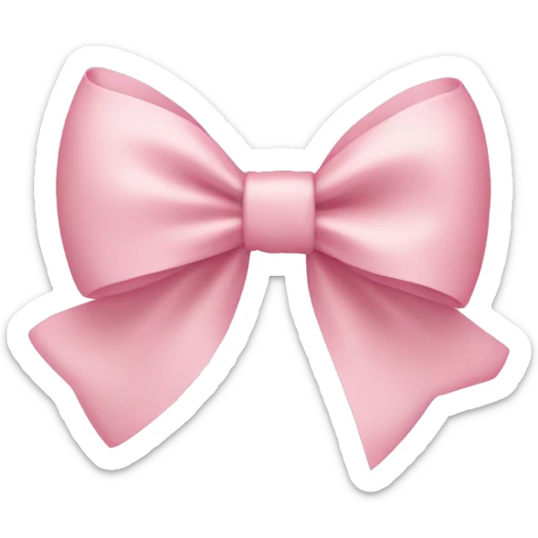 light pink bow on light pink bow sticker