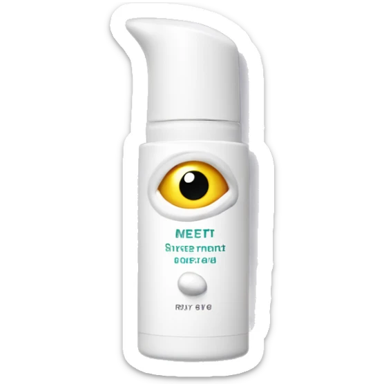 eye cream bottle with label sticker