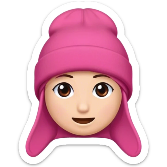 Chce sama czapkę beanie bez postaci noszącej ją, czapka ma być w kolorze brudnego różu  sticker