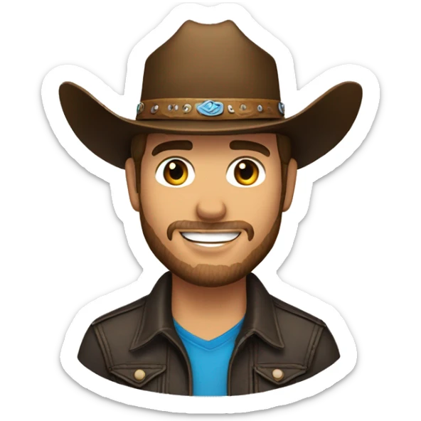Chris young  with cowboy hat sticker