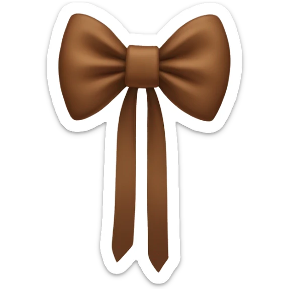brown bow sticker