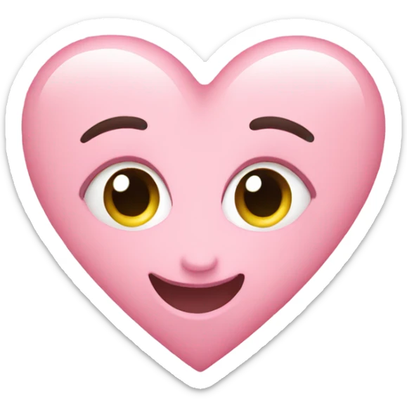 Light Pink heart sticker