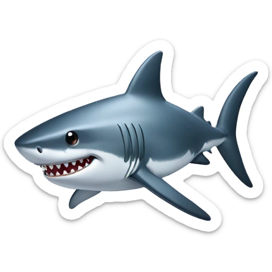 Shark with a top hat sticker
