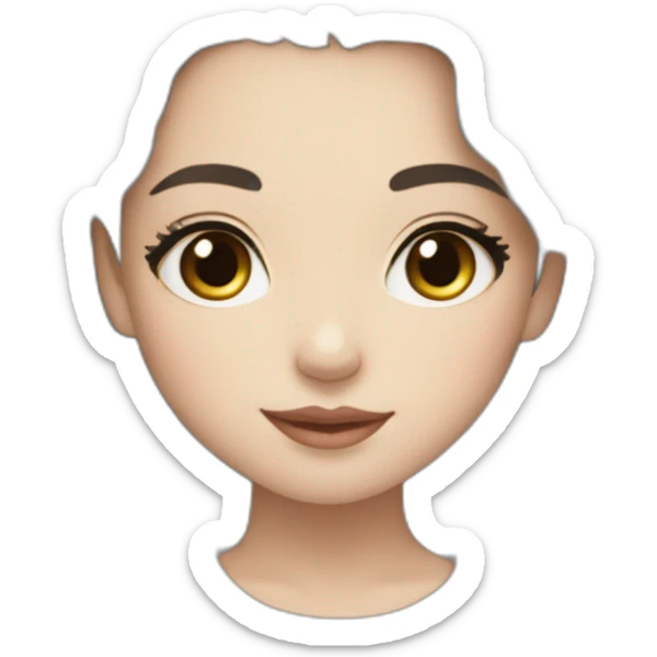 Beautiful girl,Black hair,wavy hair，long hair,White skin,oval face,big eyes,Black eyes,Chinese sticker