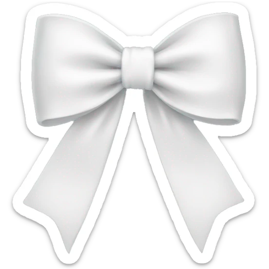 white bow sticker