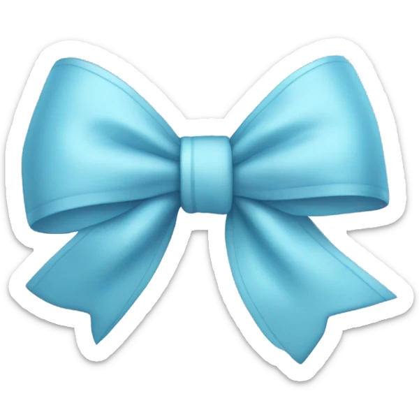 light blue bow sticker