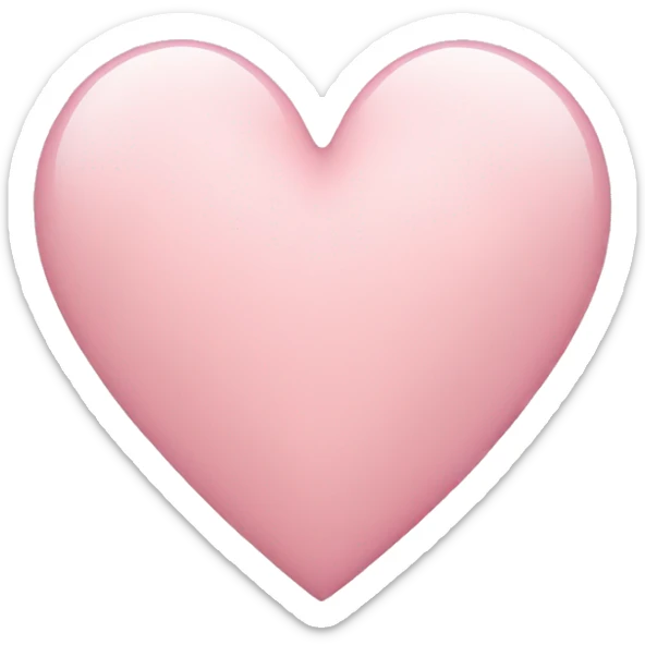 light pink heart  sticker