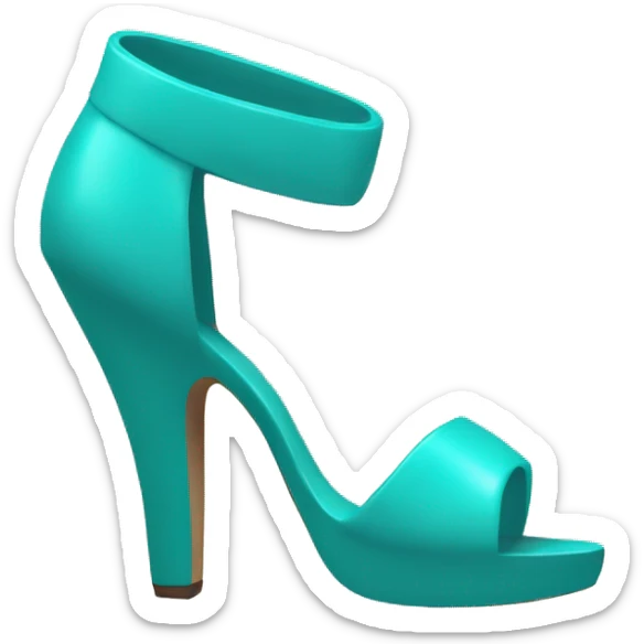 turquoise heel sticker