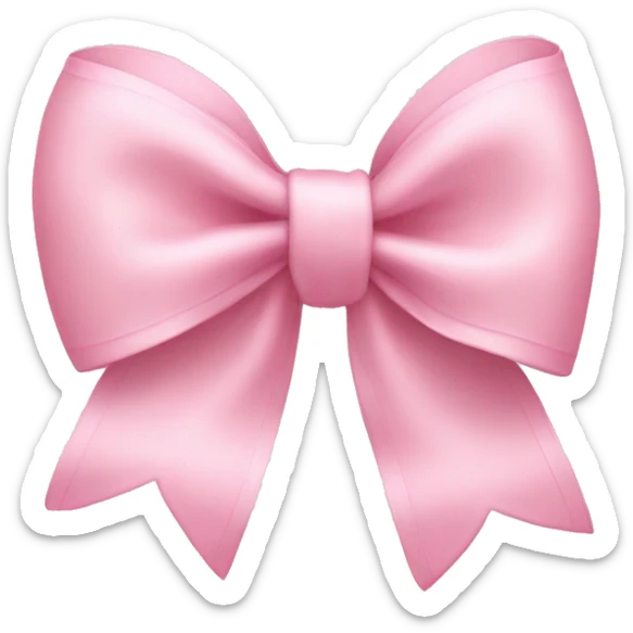 light pink bow on light pink bow sticker